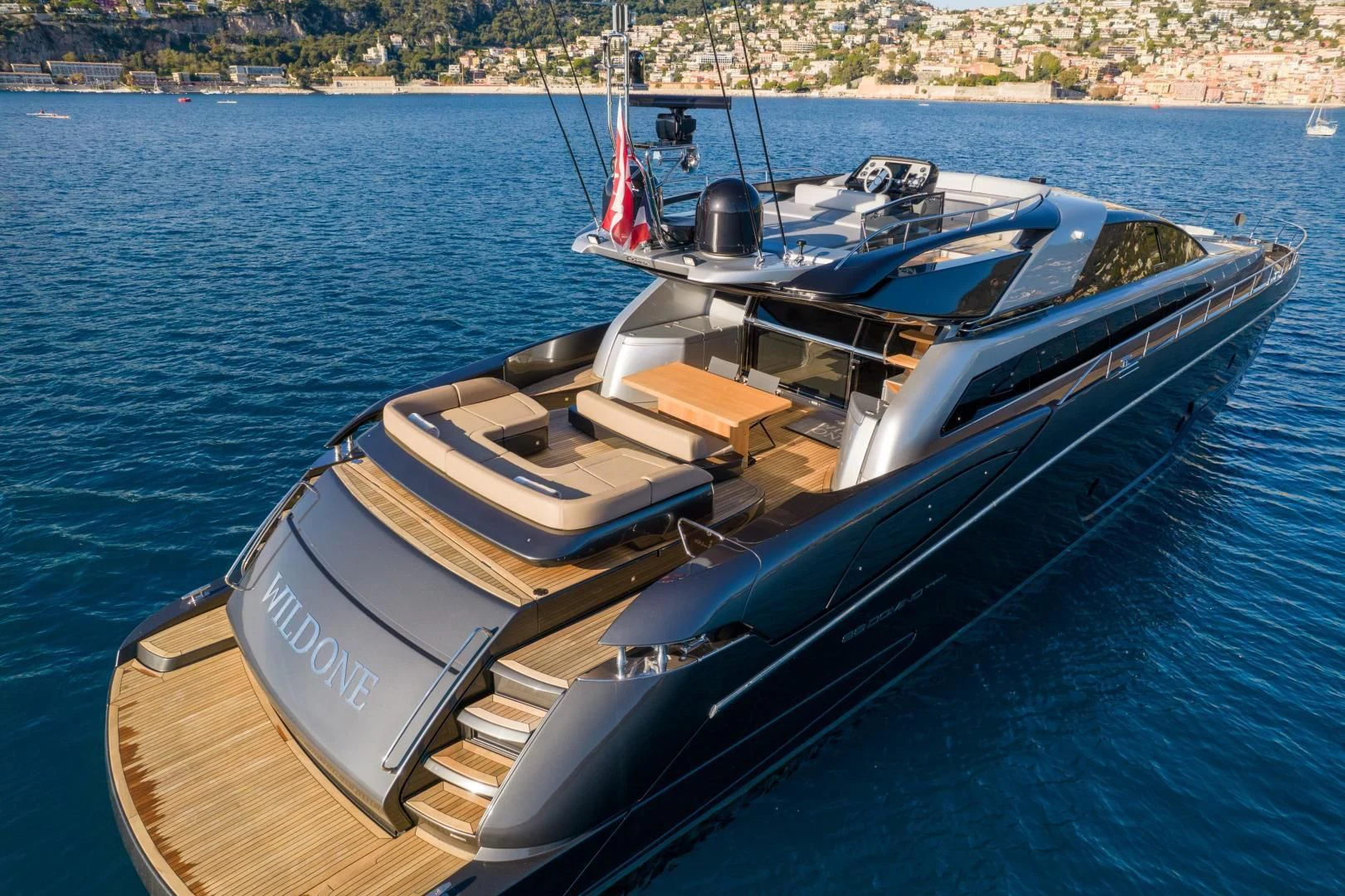 a boat on the water aboard WILDONE Yacht for Sale