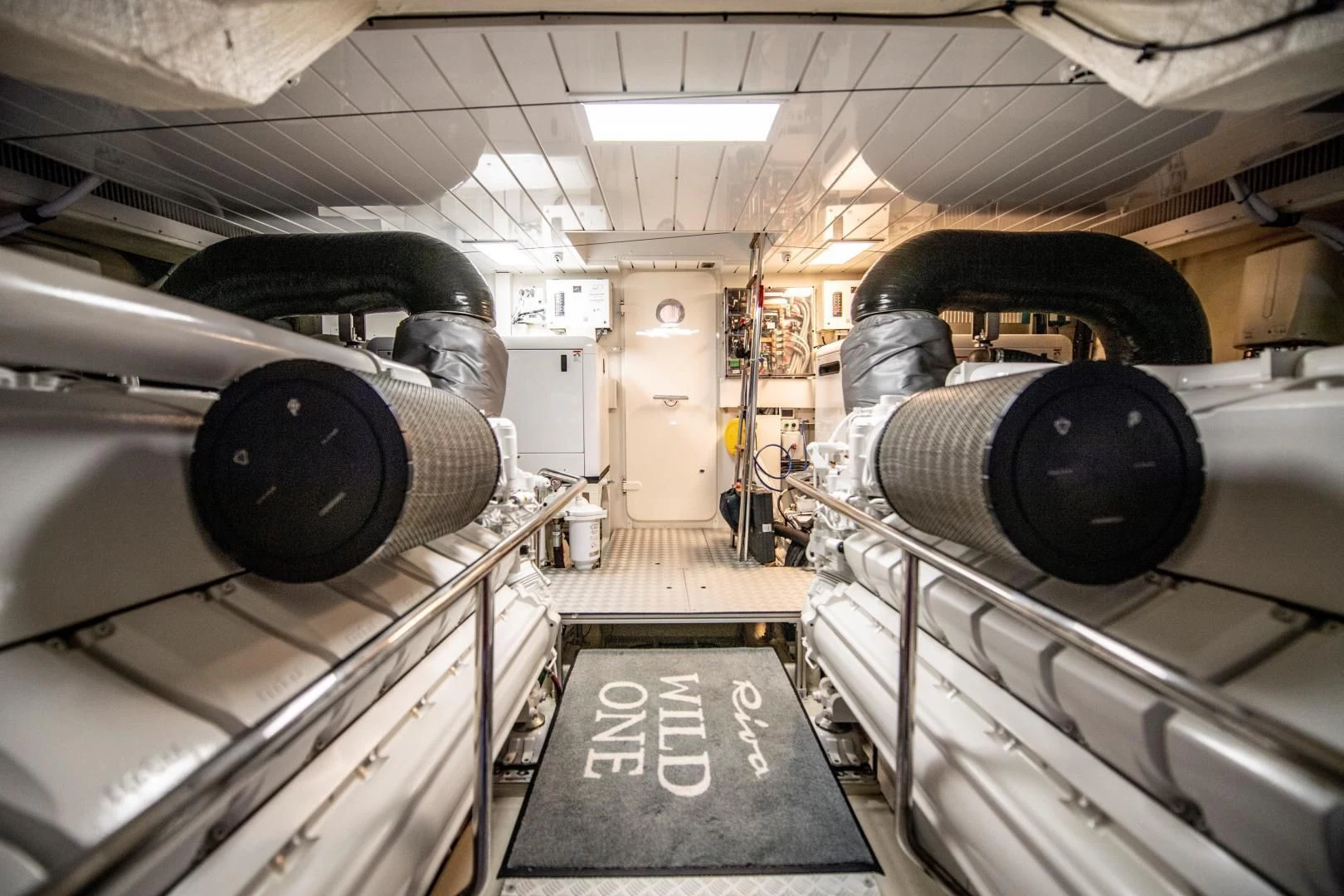 a large industrial machine aboard WILDONE Yacht for Sale