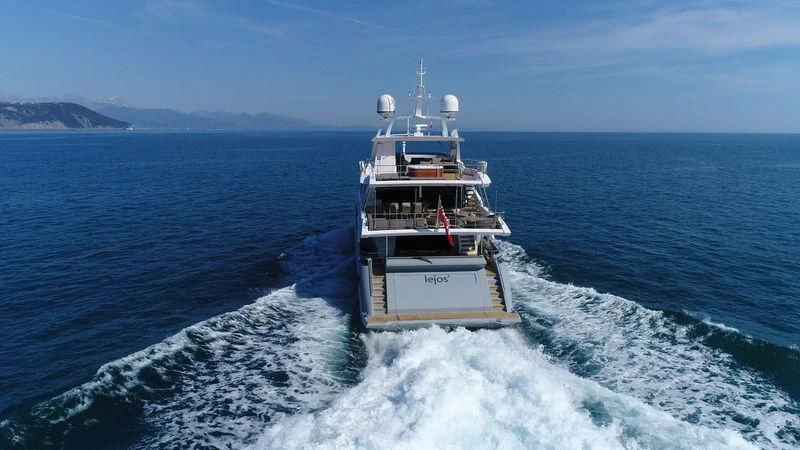 a ship on the water aboard DELIBERATELY LUCKY Yacht for Sale