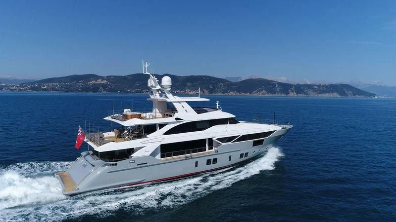 a boat on the water aboard DELIBERATELY LUCKY Yacht for Sale