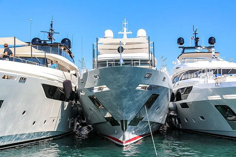 several boats in the water aboard DELIBERATELY LUCKY Yacht for Sale