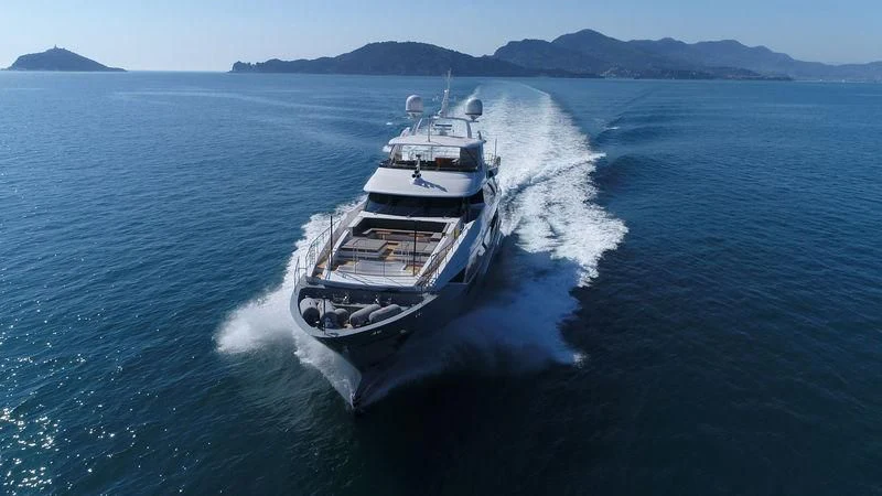 a boat on the water aboard DELIBERATELY LUCKY Yacht for Sale