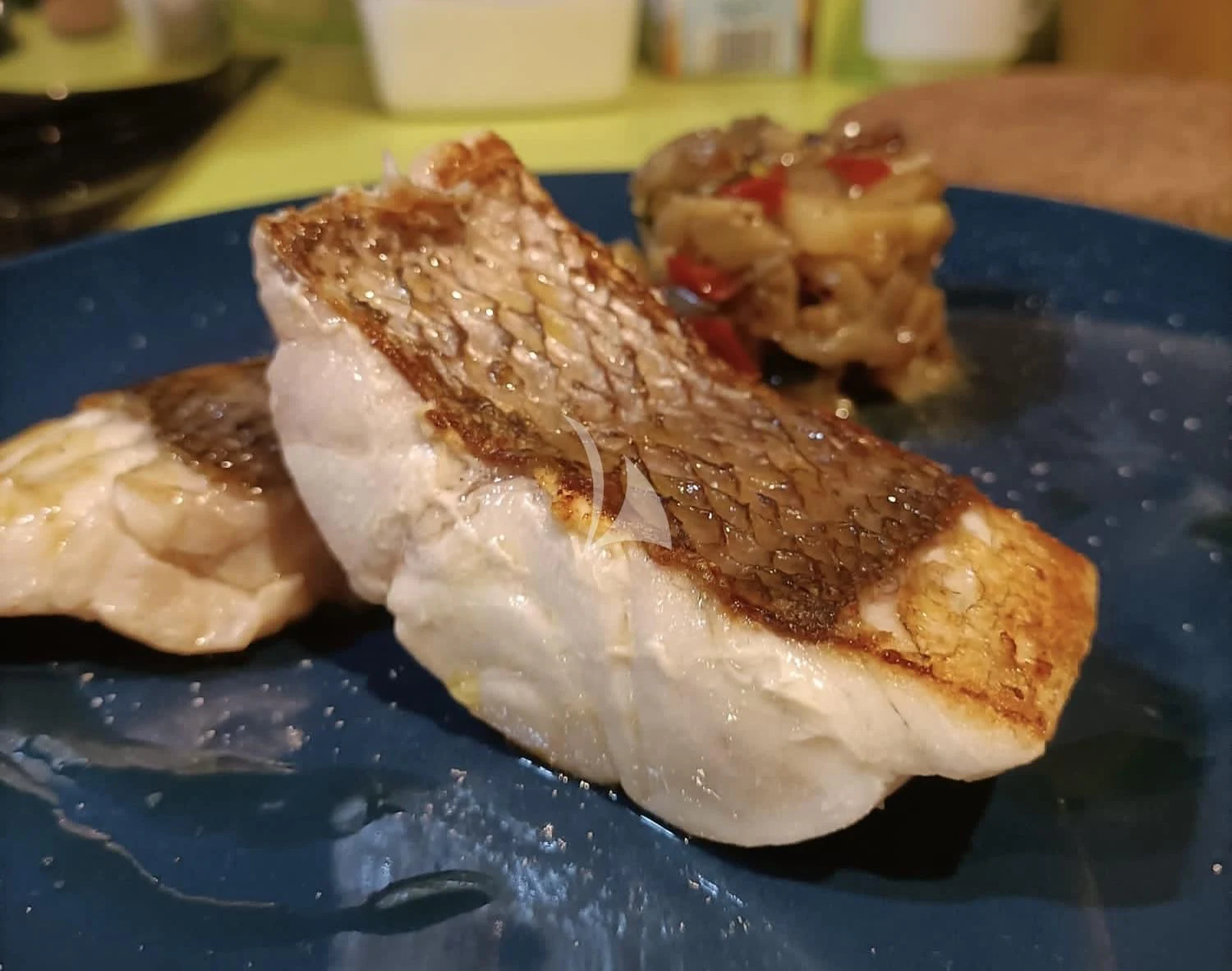 a plate of food aboard ANGRA TOO Yacht for Sale