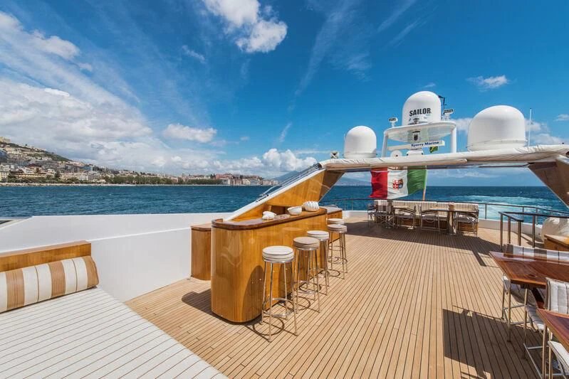 a boat on a body of water aboard ANGRA TOO Yacht for Sale