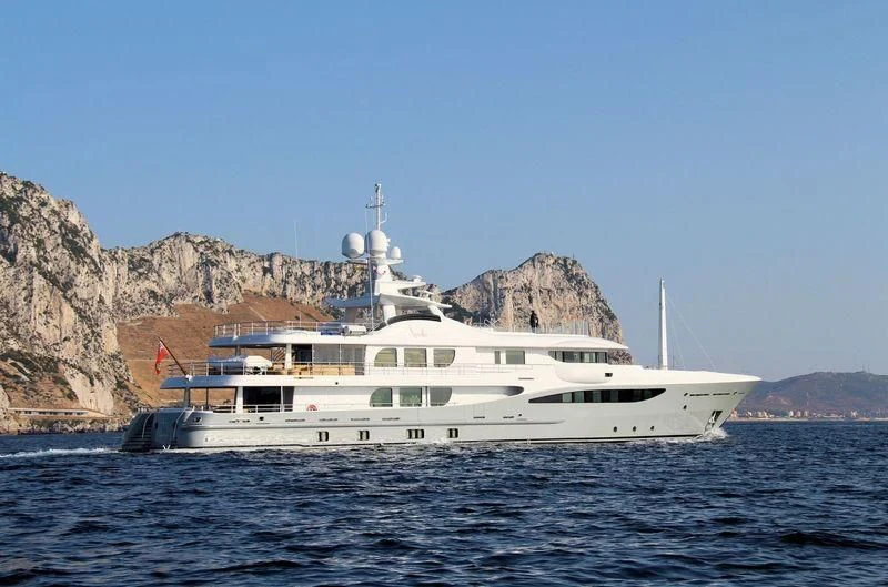 a boat in the water aboard APOLLO Yacht for Sale