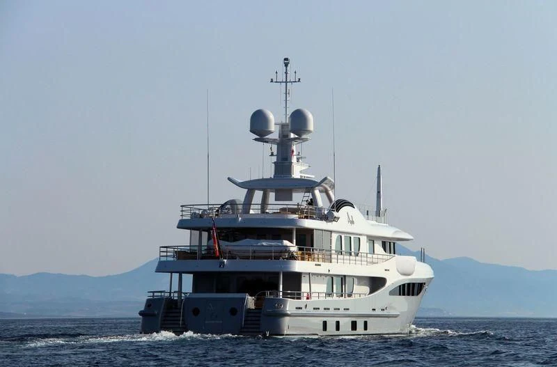 a boat in the water aboard APOLLO Yacht for Sale