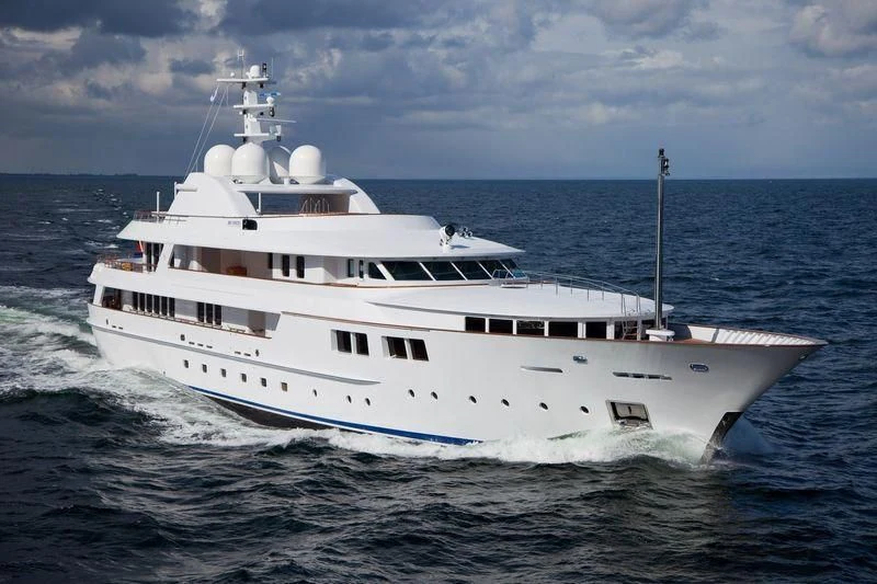 a white yacht on the water aboard JAMAICA BAY Yacht for Sale