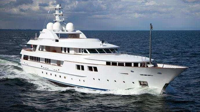 a large white ship aboard JAMAICA BAY Yacht for Sale