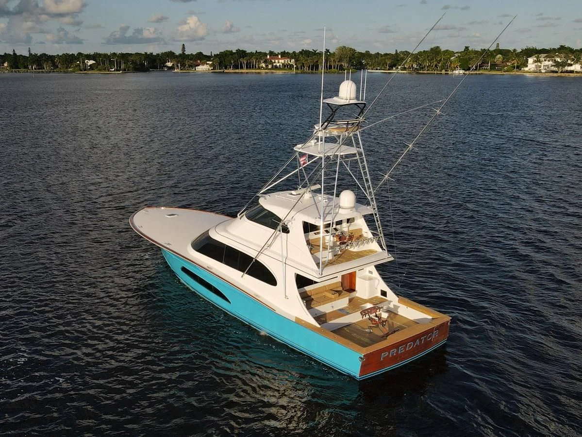 a boat in the water aboard PREDATOR Yacht for Sale