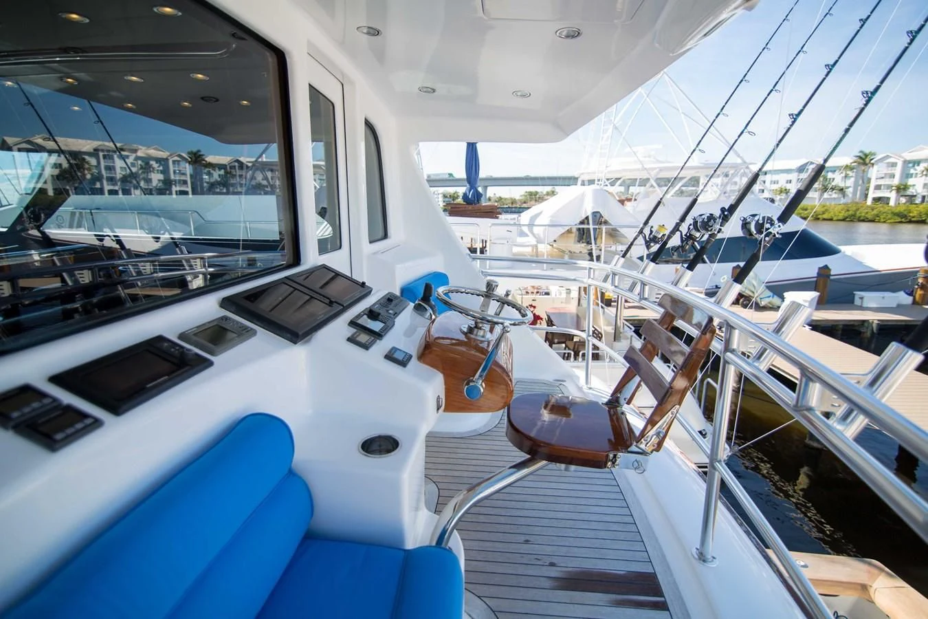 the inside of a boat aboard PREDATOR Yacht for Sale