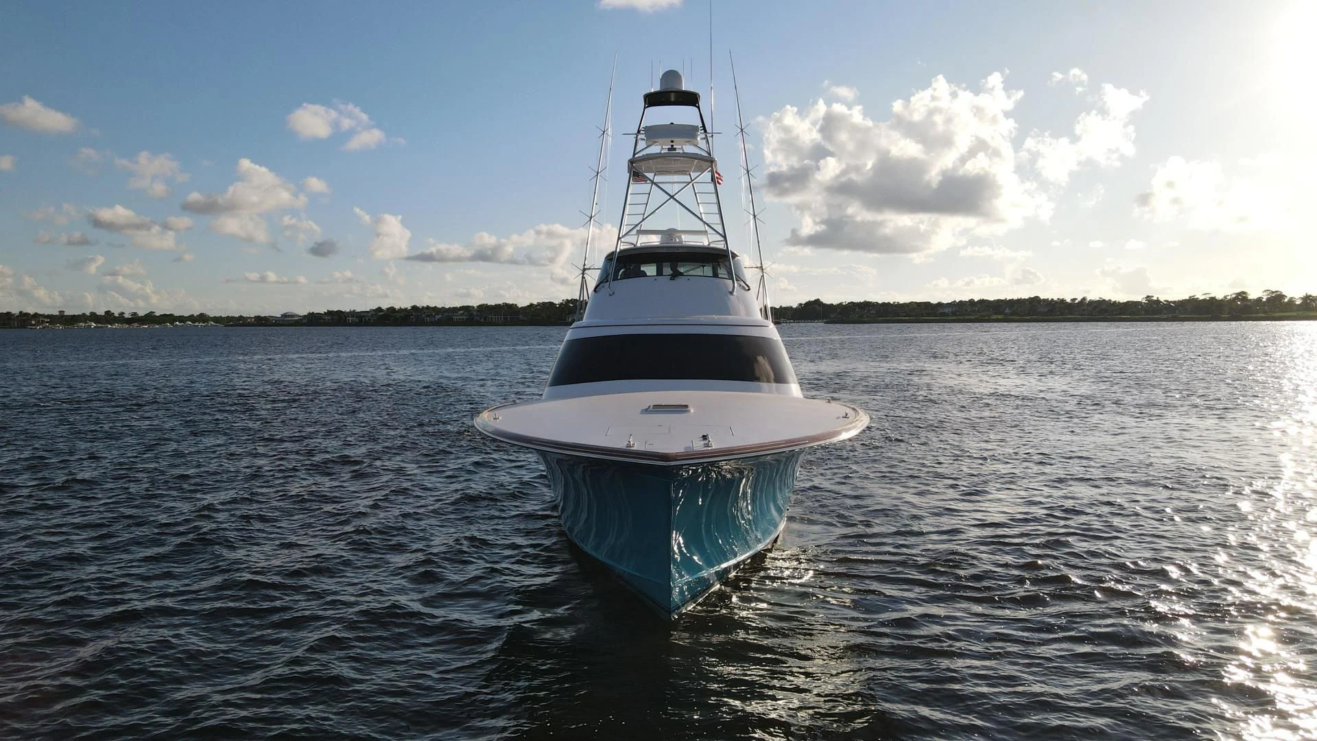 a boat on the water aboard PREDATOR Yacht for Sale