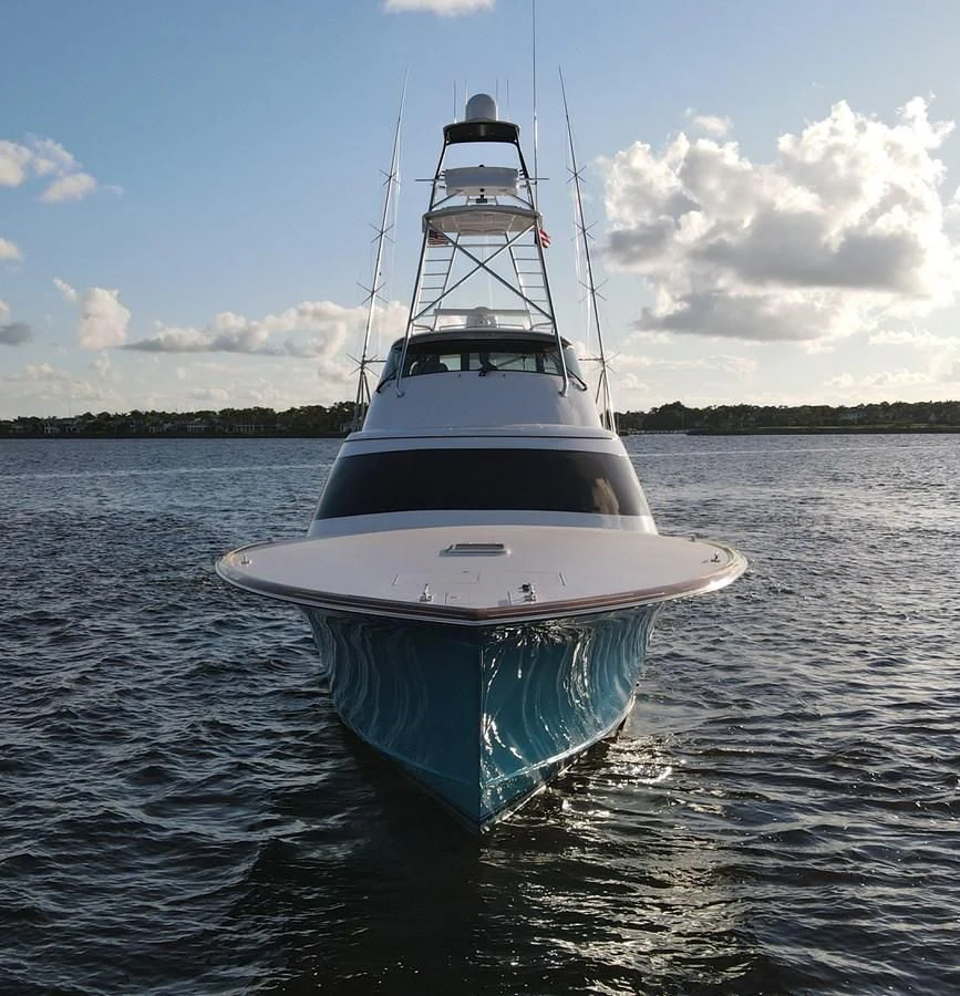 a boat in the water aboard PREDATOR Yacht for Sale