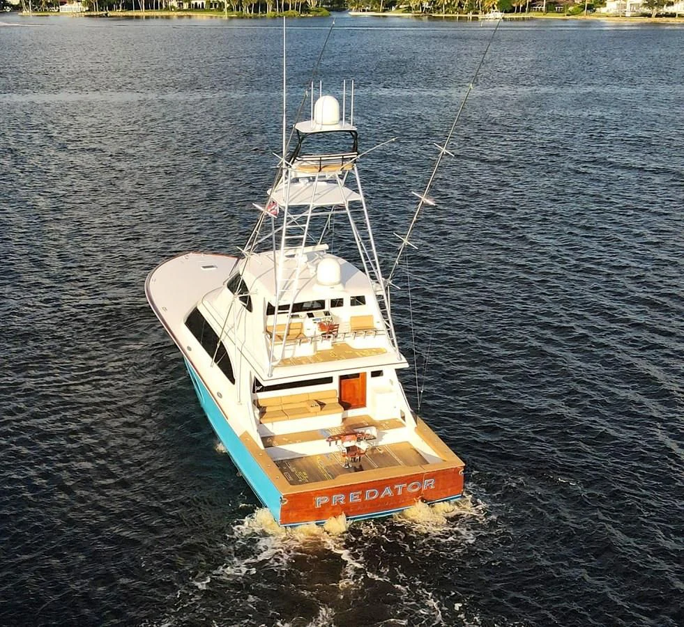 a boat on the water aboard PREDATOR Yacht for Sale