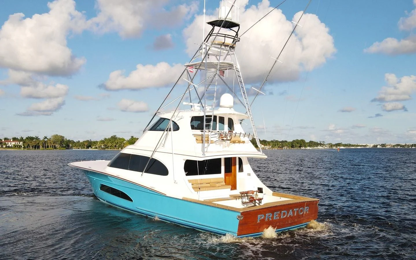 a boat on the water aboard PREDATOR Yacht for Sale