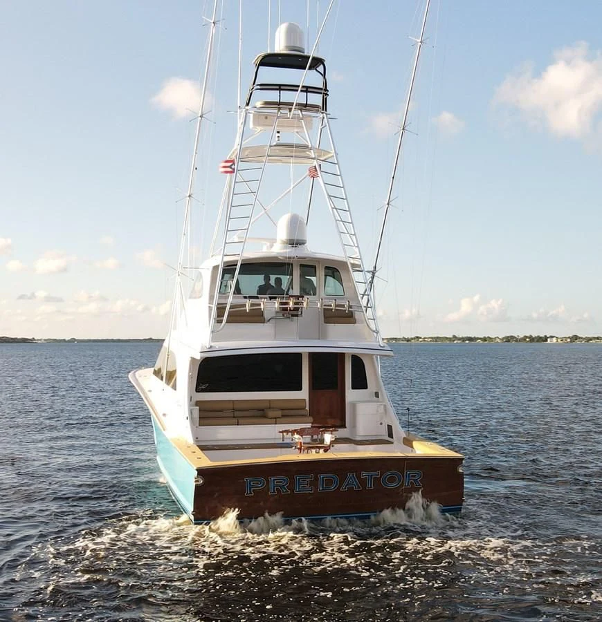 a boat on the water aboard PREDATOR Yacht for Sale