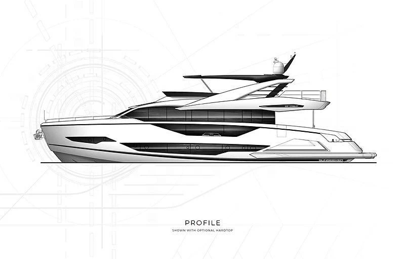 diagram, engineering drawing aboard SUNSEEKER 90/02 Yacht for Sale