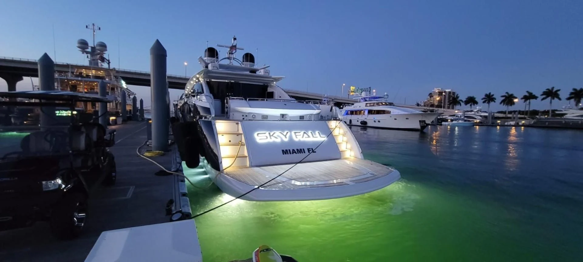 a boat on the water aboard SKY FALL Yacht for Sale