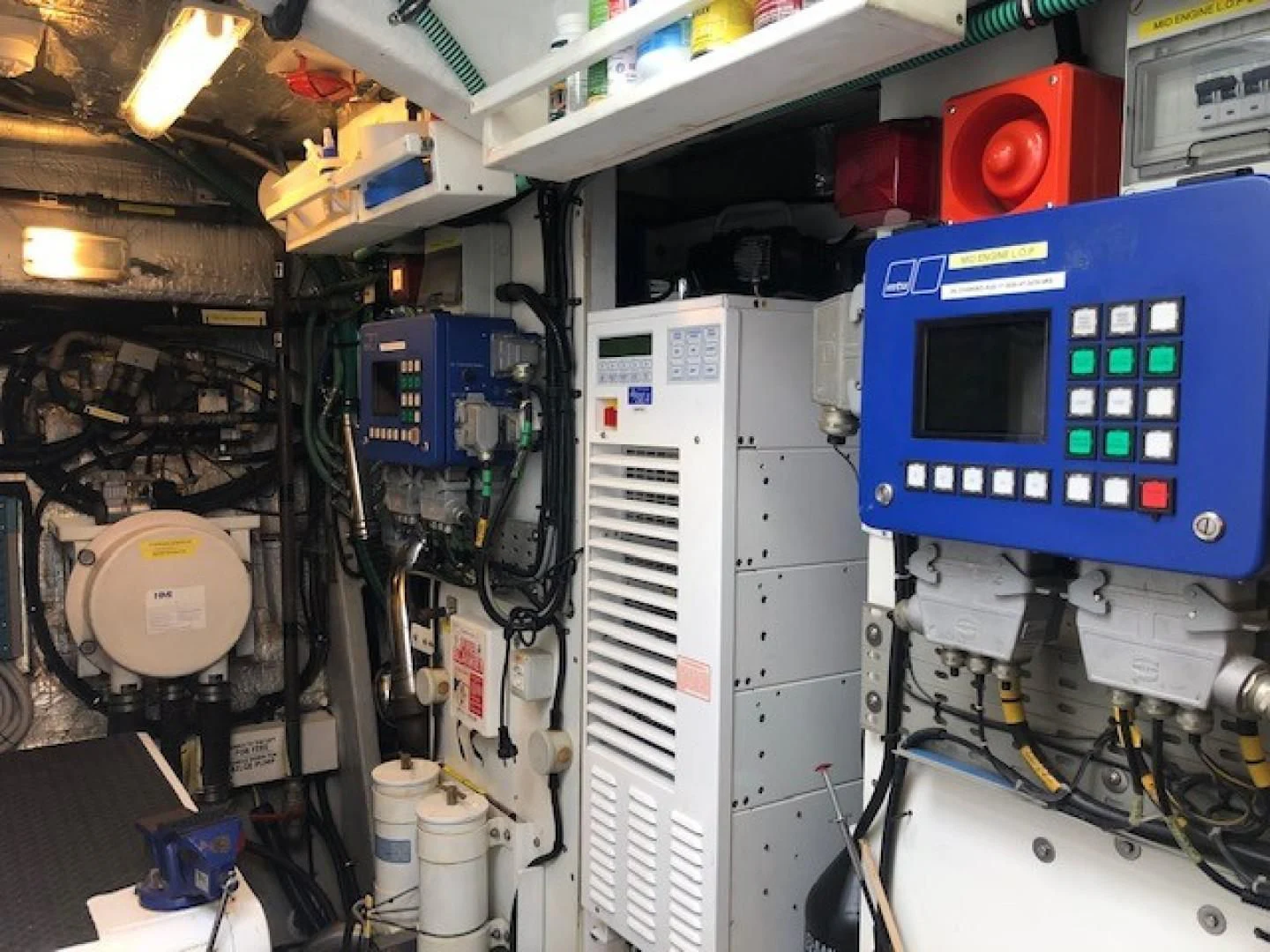 a machine with a screen aboard SKY FALL Yacht for Sale