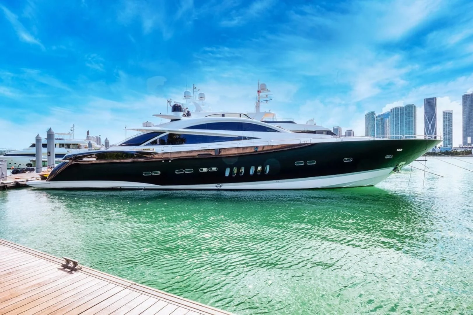 a boat in the water aboard SKY FALL Yacht for Sale