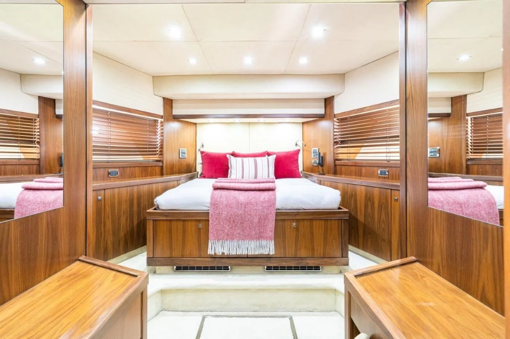 a bed in a cabin aboard SKY FALL Yacht for Sale
