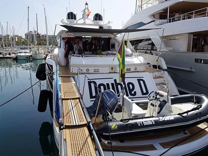 a boat with people on it aboard SKY FALL Yacht for Sale
