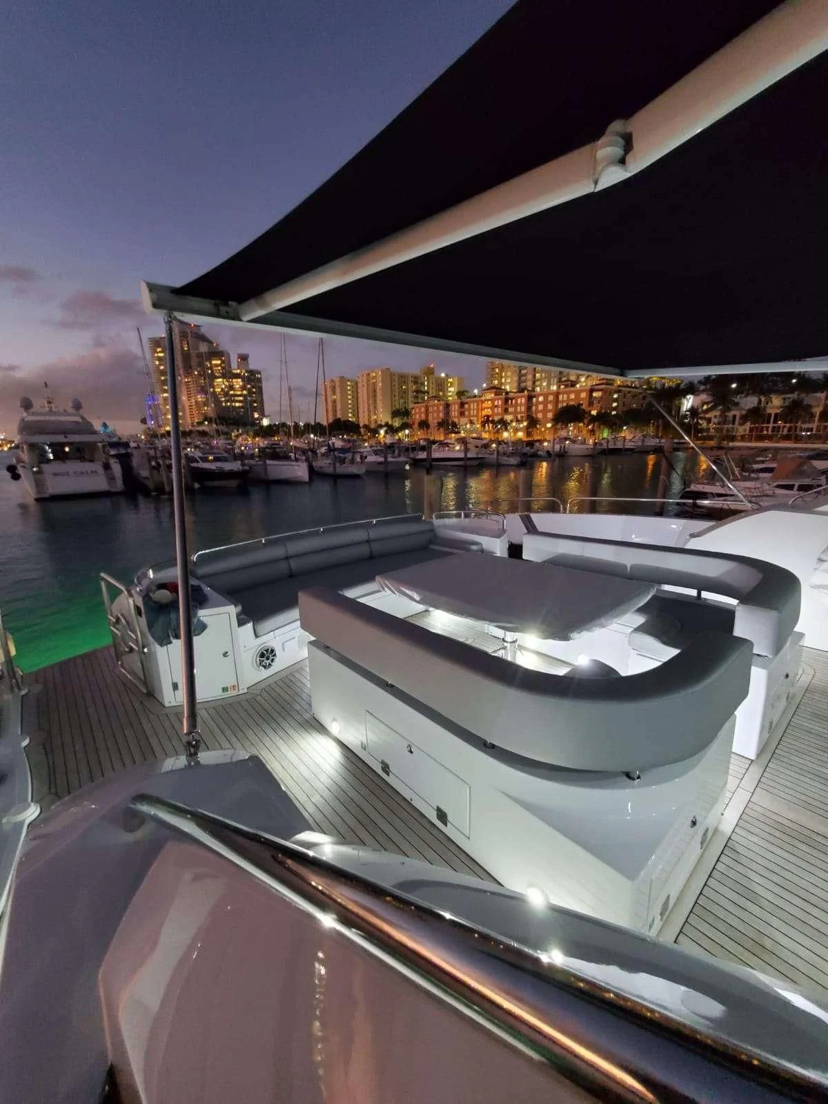 a boat on a deck aboard SKY FALL Yacht for Sale