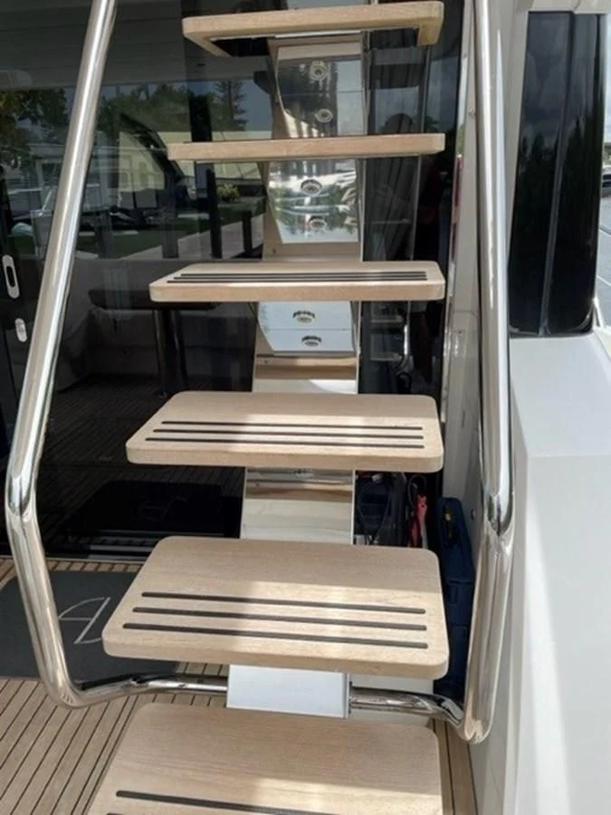 a desk in a room aboard EXIT Yacht for Sale