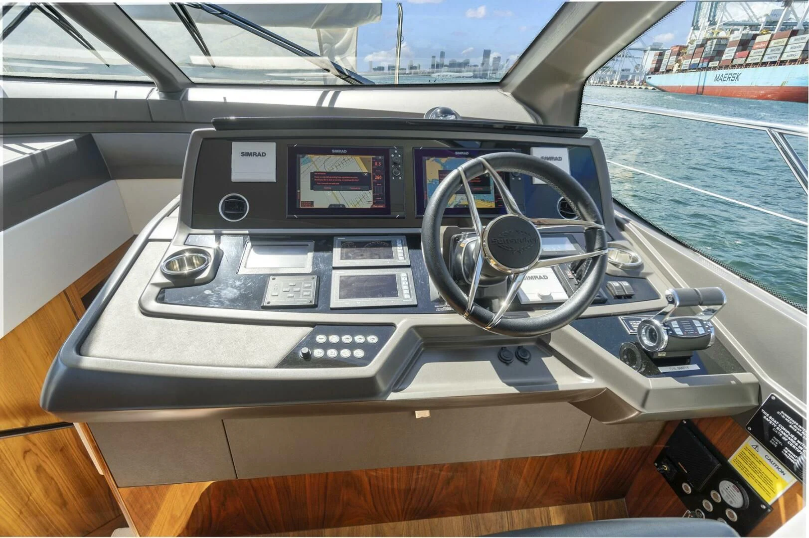 inside of a car aboard EXIT Yacht for Sale