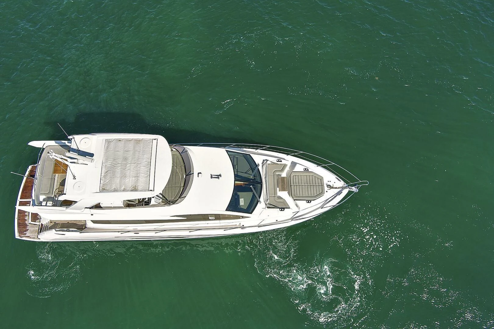 a high angle view of a boat aboard EXIT Yacht for Sale
