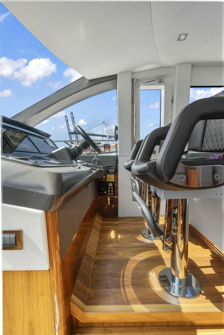 inside of a car aboard EXIT Yacht for Sale