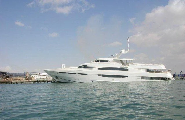 a white yacht in the water aboard OCEAN 1 Yacht for Sale