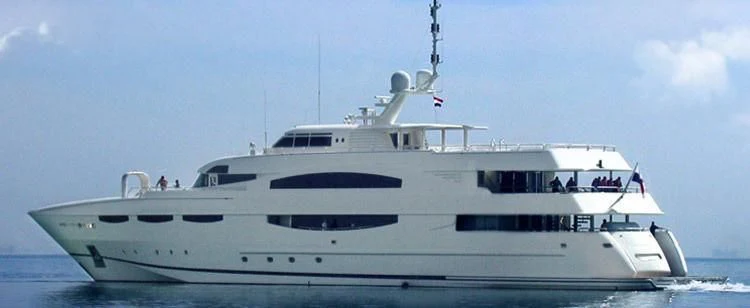 a large white yacht aboard OCEAN 1 Yacht for Sale