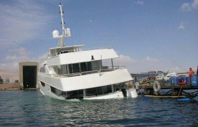a boat in the water aboard OCEAN 1 Yacht for Sale