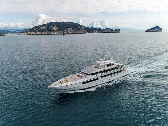 a boat in the water aboard FRAMURA Yacht for Sale