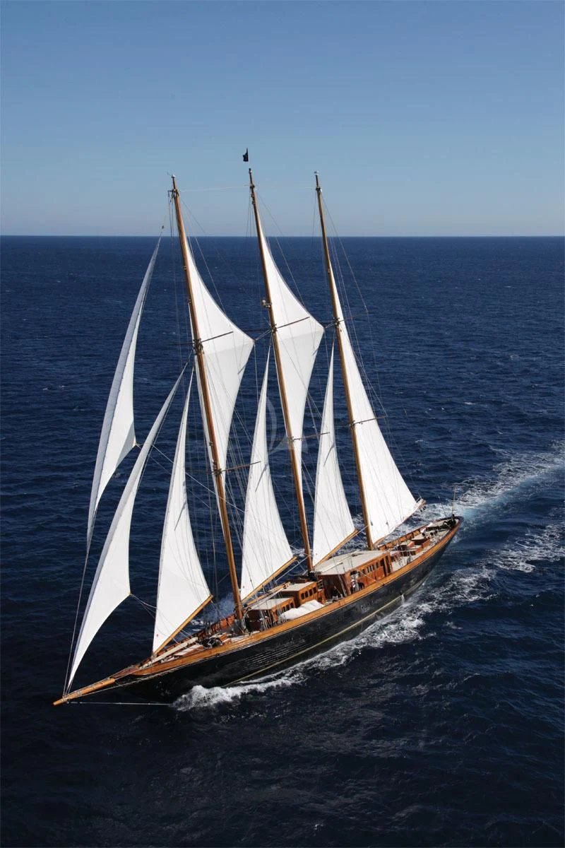 a sailboat on the water aboard ATLANTIC Yacht for Charter