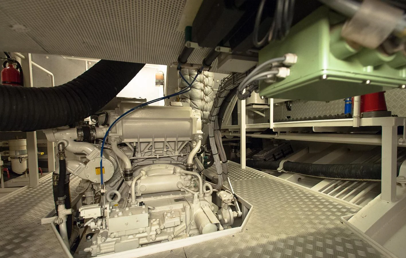 a machine in a factory aboard ATLANTIC Yacht for Charter