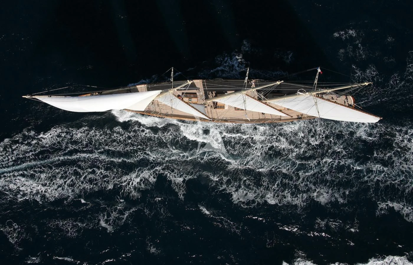a ship in the water aboard ATLANTIC Yacht for Charter