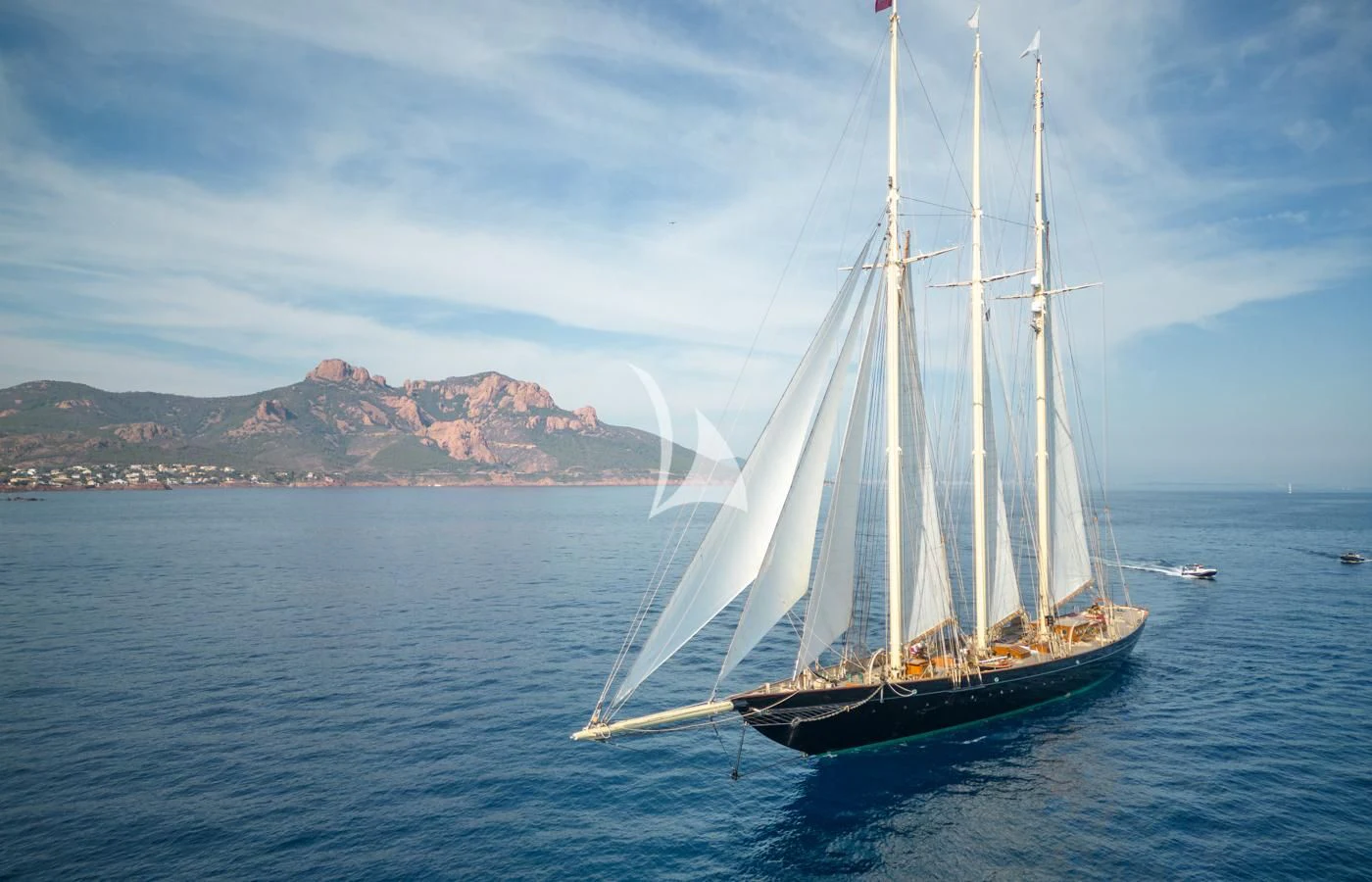 a sailboat on the water aboard ATLANTIC Yacht for Charter