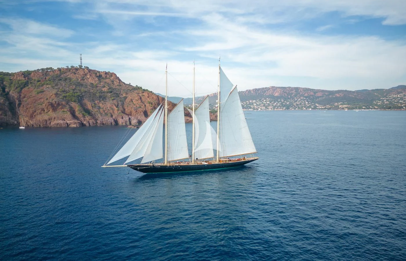 a sailboat on the water aboard ATLANTIC Yacht for Charter
