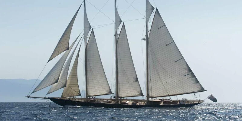 a sailboat on the water aboard ATLANTIC Yacht for Charter