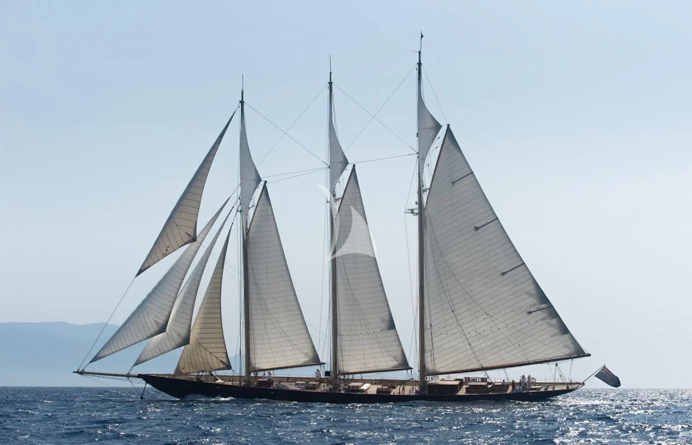 a sailboat on the water aboard ATLANTIC Yacht for Charter