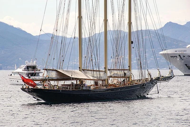 a boat in the water aboard ATLANTIC Yacht for Charter