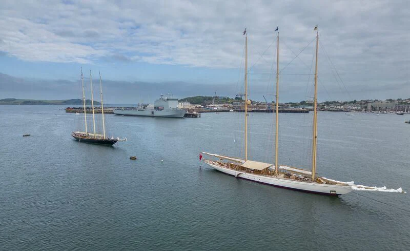 a couple of boats in the water aboard ATLANTIC Yacht for Charter
