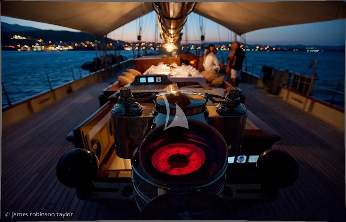a large round object on a boat aboard ATLANTIC Yacht for Charter