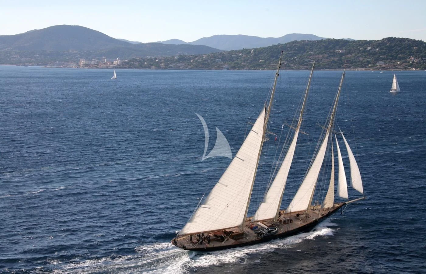 a boat on the water aboard ATLANTIC Yacht for Charter