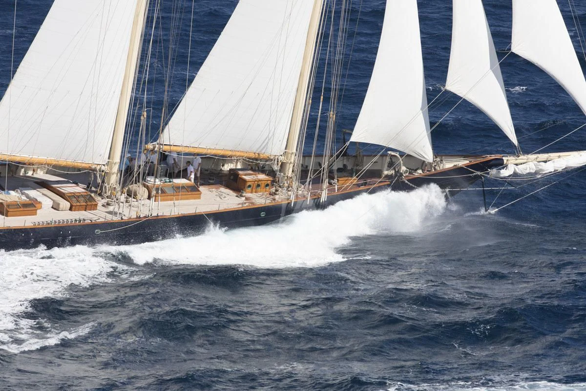 a sailboat on the water aboard ATLANTIC Yacht for Charter