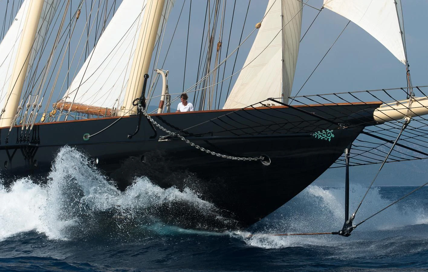 a sailboat on the water aboard ATLANTIC Yacht for Charter