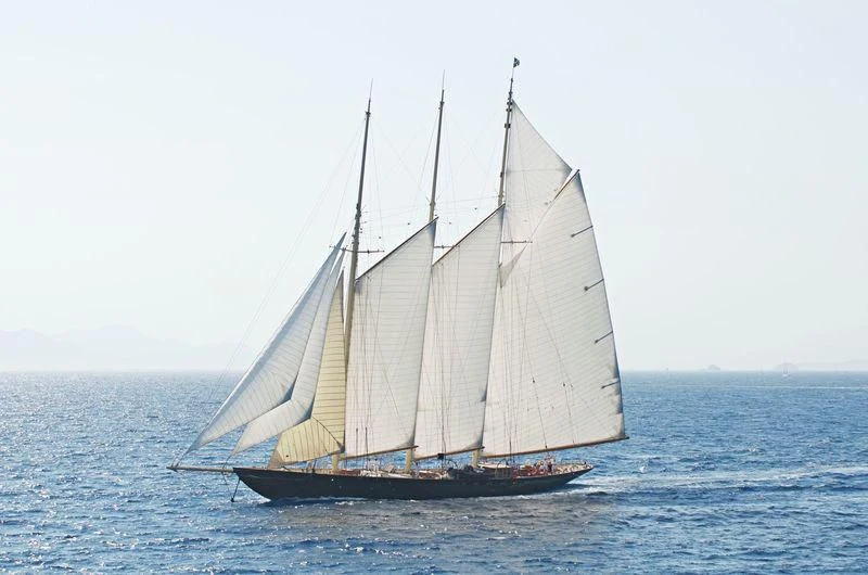 a sailboat on the water aboard ATLANTIC Yacht for Charter