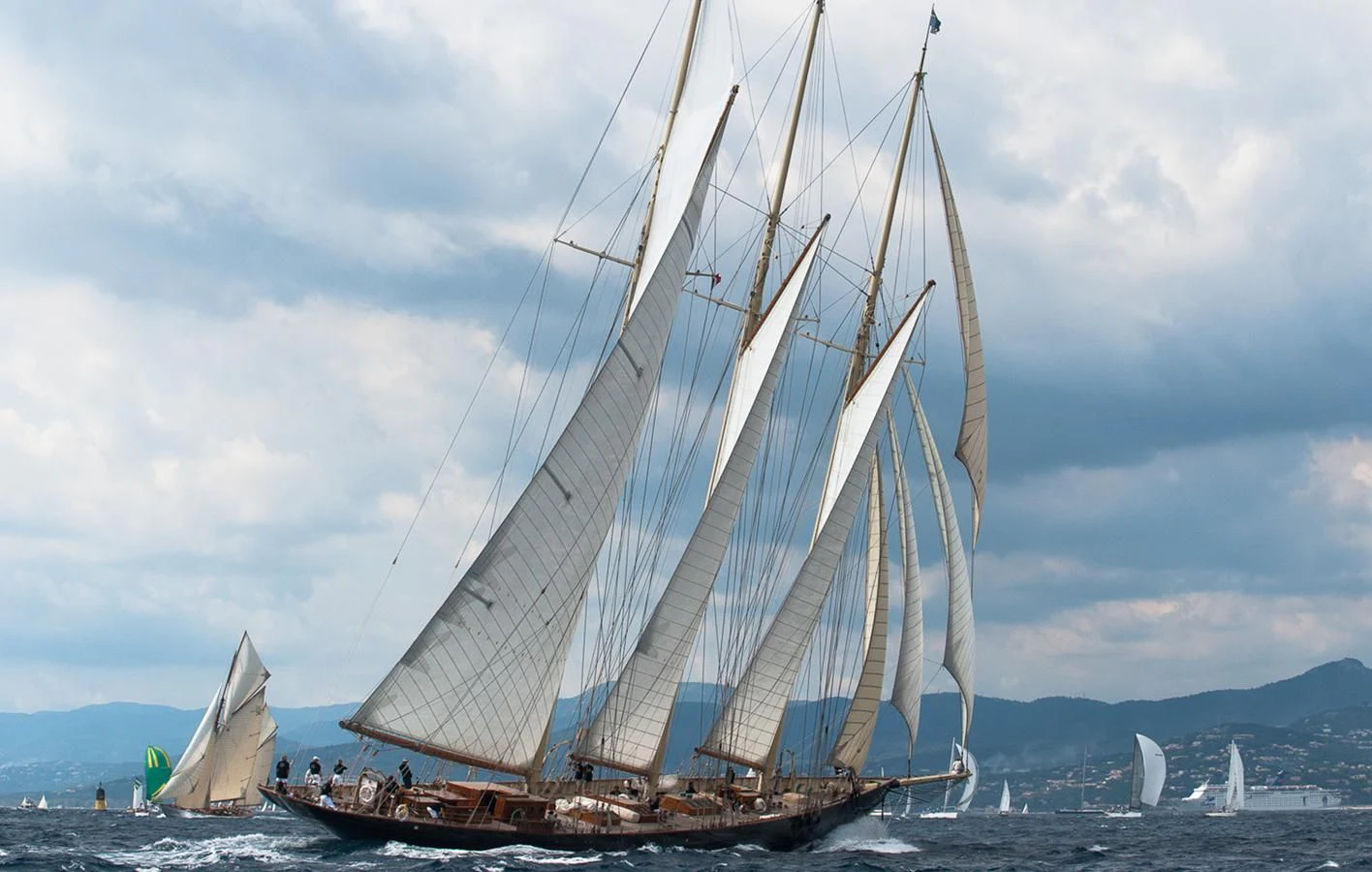 a sailboat on the water aboard ATLANTIC Yacht for Charter