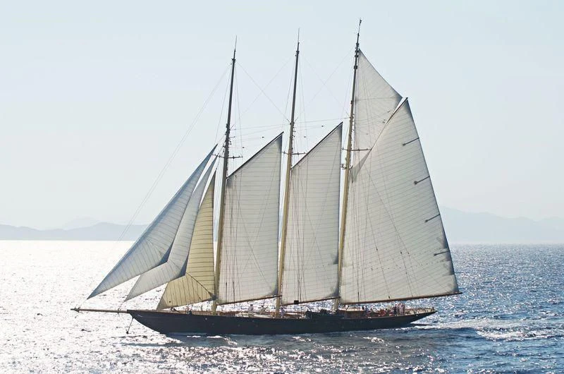 a sailboat on the water aboard ATLANTIC Yacht for Charter